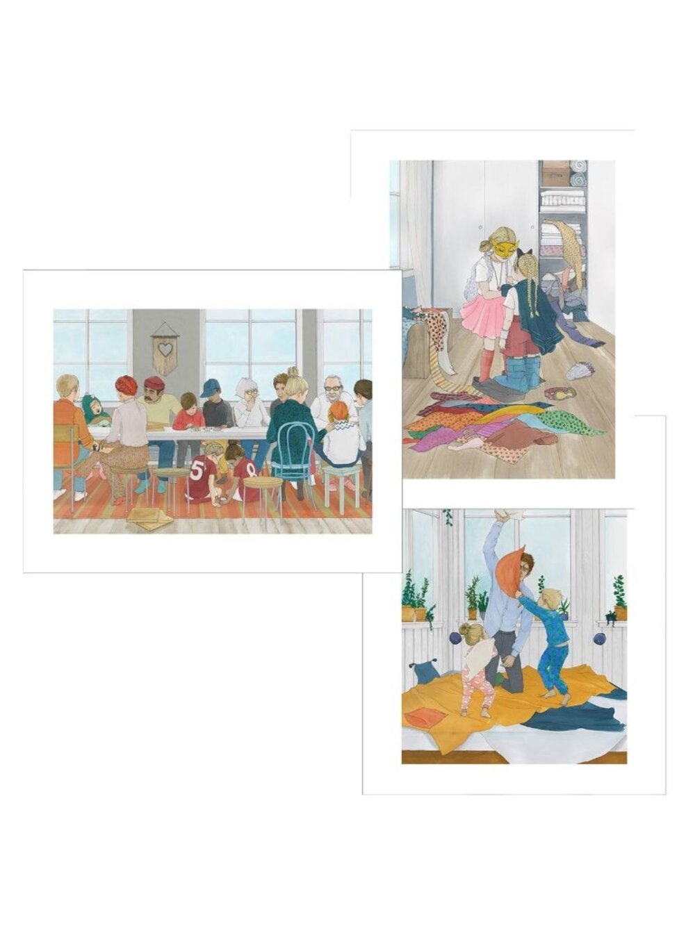 3 IKEA BILD Poster, family, 16x20 "